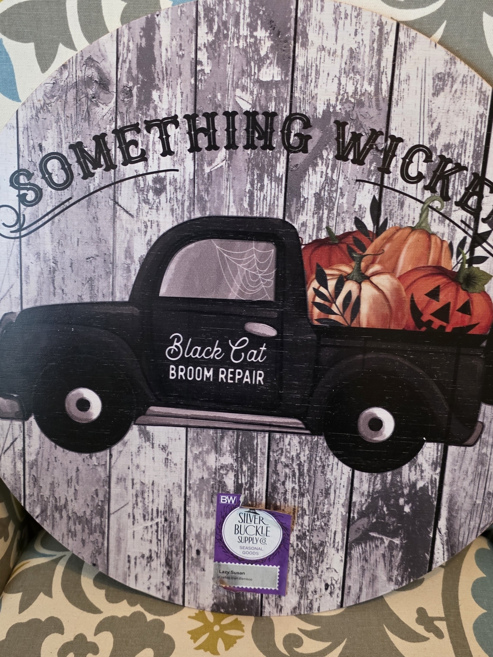 Silver Buckle Supply Co Something Wicked Halloween Lazy Susan 17 in NWT